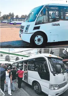  ?? FOTO: EL HERALDO ?? (1) Este tipo de unidades es uno de los estilos que se ha previsto adquirir para la capital. (2) En la ciudad funcionan unos 1,500 buses.