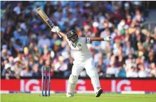  ?? ANI ?? ■ India’s Shardul Thakur celebrates his half-century during day one of the fourth Test against England yesterday.