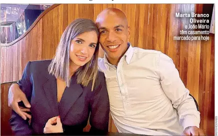  ?? ?? Marta Branco
Oliveira e João Mário têm casamento marcado para hoje