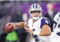  ?? ANDY CLAYTON-KING/ASSOCIATED PRESS ?? Cowboys quarterbac­k Dak Prescott was 12-for-18 passing for 139 yards in Dallas’ victory Thursday night.