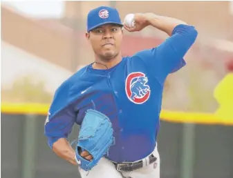  ?? JOHN ANTONOFF/SUN-TIMES ?? The Cubs don’t want to get ahead of themselves talking about Jose Quintana’s return.