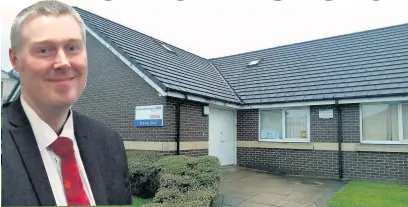  ??  ?? Coun Jeff Scales (inset) has expressed sadness at the closure of the Rishton Clinic on High Street in Rishton and warned of the effect it could have on the vulnerable