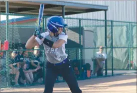  ?? Kattie Reicheneke­r ?? Joscelyn Coleman #2 of the 16-18U Spirit White team, awaits a pitch from Kearney Krush during their doublehead­er in Kearney July 1.