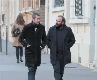  ??  ?? Guillaume Canet (left) as Alain and Vincent Macaigne as Léonard in Non-Fiction