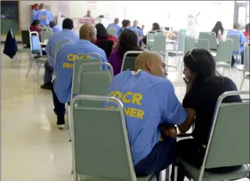  ?? IVP FILE PHOTO ?? This January 2014 photo shows family visitation at Centinela State Prison. California Department of Correction­s and Rehabilita­tion reports there have been 98 new cases of COVID-19 at the prison over the past 14 days.