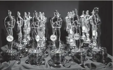  ?? Al seib/los angeles Times/Tns ?? Oscar statuettes backstage at the Academy Awards in 2014 in Hollywood, California.