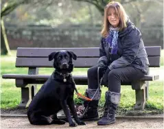  ??  ?? ABOVE: Lesley Hailwood and Nell, who saved her owner from choking.