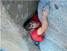  ??  ?? Alex Honnold’s historic ascent of the near-vertical El Capitan cliff face without ropes is captured in the movie Free Solo.