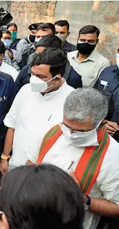  ?? ANI ?? SYMPATHY POLITICS BJP president J.P. Nadda meets the family of party worker Abhijeet Sarkar, who was killed in the post-poll violence, in Kolkata, May 4