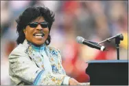  ?? Andy Lyons / TNS ?? Little Richard performs during the halftime show on Dec. 31, 2004, at the Liberty Bowl in Memphis, Tenn. The pioneering musician died on Saturday; he was 87.