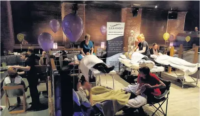  ??  ?? The SMILE Group raised £1,700 at its pamper party fundraiser to help families affected by perinatal mental illness