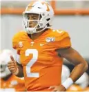  ?? STAFF FILE PHOTO BY C. B. SCHMELTER ?? Tennessee quarterbac­k Jarrett Guarantano is coming off a rough performanc­e.