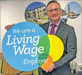  ??  ?? Chief executive Craig Hatton has confirmed North Ayrshire Council will pay the new Real Living Wage with immediate effect.