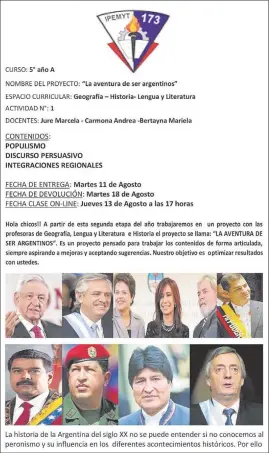  ??  ?? El facsímil del trabajo encomendad­o en el 5º año del Bustos, de Morrison.