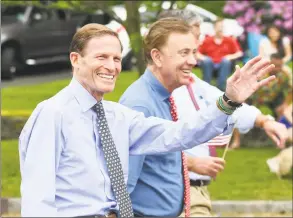  ?? Tyler Sizemore / Hearst Connecticu­t Media ?? U.S. Sen. Richard Blumenthal, D-Conn., and Gov. Ned Lamont.