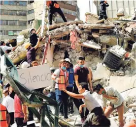  ?? AFP ?? El 7 de setiembre un violento sismo de 8,1 grados dejó más de 90 muertos.