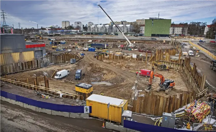  ?? FOTO: LEIF WECKSTRöM ?? Byggandet av Hertsi pågår för fullt och öppningen sker i början av 2020.