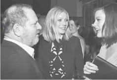  ?? — AFP file photo ?? Weinstein with actresses Gwyneth Paltrow and Liv Tyler attending the after-party for ‘Iron Man’ on Apr 28, 2008 in New York City.