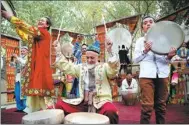  ?? PROVIDED TO CHINA DAILY ?? An image from the film Taklamakan’sDrumbeat, which revolves around a young girl who lives in a village near the Taklamakan Desert in the Xinjiang Uygur autonomous region and wishes to be a dancer against her parents’ wishes.