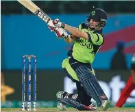  ??  ?? DOMINANT: The Ireland captain William Poterfield hit 76 as his side easily beat the UAE in Dubai yesterday