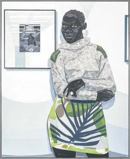  ??  ?? “Untitled (Gallery),” a painting by Kerry James Marshall, was purchased by Carnegie Museum of Art last year.