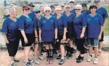  ?? SUBMITTED PHOTO ?? Vinnie’s won the Peterborou­gh Senior Ladies Slo-Pitch 2018 D Division Championsh­ip. Team members include (front l-r) Assistant Manager Adele Franklin, Pat Williams, Jane Ramsey, Vivien Knott, Shirley Lang, Darlene Chartlon, Betty Moncrief, Loreen Arcand. (Back l-r) Manager Reg Woodbeck, Helen McFadden, Wendy Archibald, Marion Griffin, Nancy Young, Angela Lloyd and Assistant Manager Jack Watkins.
