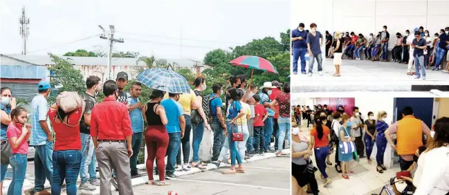  ?? FOTO: FRANKYN MUÑOZ. ?? AFLUENCIA. Interminab­les filas se hacen a las afueras y en el interior del Mal Multiplaza.muchos ciudadanos llegan desde temprano para ser de los primeros.