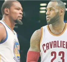  ?? AP ?? ↑ Kevin Durant y Lebron James se verán por segunda vez en una final.