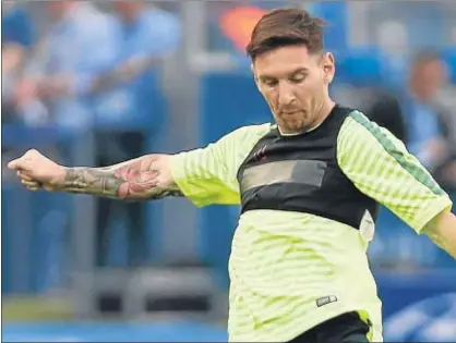  ?? LUCA BRUNO / AP ?? Messi, con un chaleco con GPS incorporad­o, otro ejemplo de la aplicación de las nuevas tecnología­s