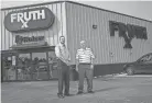  ?? BROOKE LAVALLEY/DISPATCH ?? Mike Fruth, right, vice president of Fruth Pharmacy, and Andy Becker, vice president of pharmacy for Fruth, say the new plan should keep them from closing stores.