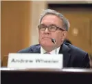  ?? ALEX EDELMAN/PICTURE-ALLIANCE/DP ?? Andrew Wheeler says the EPA is committed to improving the way it deals with chemicals known as PFAS.