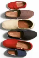  ??  ?? Toms One for One helps various causes through every purchase of its shoes, bags and eyewear.