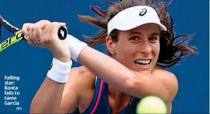  ?? REX ?? Falling star: Konta fails to tame Garcia