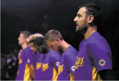  ?? Paul Kane / Getty Images ?? Warriors center Andrew Bogut — pictured with his former team, the Sydney Kings, in February — endured a tumultuous two years before re-signing with Golden State on March 6.