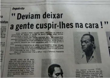  ??  ?? ESTRATO DO JORNAL DE ANGOLA COMPROVAND­O O PÉSSIMO JORNALISMO