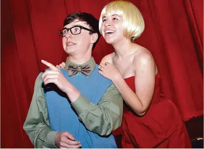  ?? George Wong / For the Chronicle ?? Jayden Key, left, and Laura Pepper won nomination­s for the Jerry Baber Awards for their performanc­e in Kempner High School’s production of “Little Shop of Horrors.” The show also is nominated for best musical in the awards, scheduled for May 28 at...