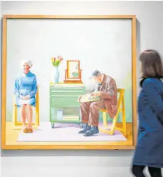  ??  ?? Dieses Werk von David Hockney heißt „My parents“.