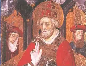  ?? ?? San Pedro ‘in Cathedra’ (como papa), tabla gótica atribuida a Guillem Ferrer. Finales del siglo XIV, Cinctorres (Valencia).
