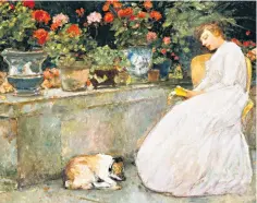  ?? ?? Forty winks: Reading, by the American Impression­ist Frederick Childe Hassam (1859-1935)