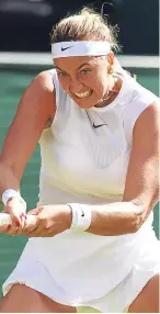  ??  ?? Petra Kvitova had mixed feelings after her Wimbledon exit.