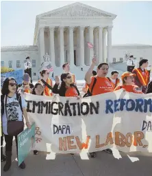  ?? AP FILE PHOTO ?? CHALLENGES: Upcoming Supreme Court decisions on immigratio­n may reveal how the justices view Trump administra­tion actions such as deportatio­n.