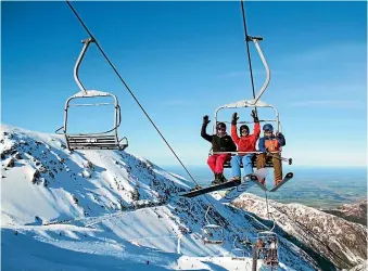  ??  ?? Mt Hutt ski area manager James McKenzie said staff were ‘‘dancing with joy’’ that they would no longer have to disinfect hundreds of chairs on the lifts.