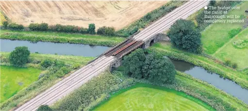  ??  ?? The bridge over the canal at Burscough will be completely replaced