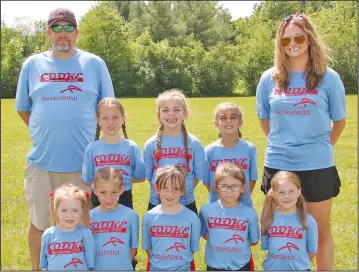  ?? ?? Cooke Transport Llc/arcelormit­tal: Players pictured above, not in order of the photo, are Sadie Buzard, Raelynn Dowd, Avery Neumann, Marleigh Perkins, Cecily Ray, Alayna Roberts, Jentry Roub, Zoey Weltmer and Makenna Weltmer.