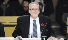 ?? SEAN KILPATRICK THE CANADIAN PRESS ?? A Senate committee hears from Ian Scott, chair and CEO of the CRTC in 2018. “Many Canadians stated that they have been subjected to misleading or aggressive sales practices by the service providers,” a CRTC report says.
