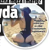  ??  ?? Modelka znana jest ze zdjęć w kostiumach kąpielowyc­h