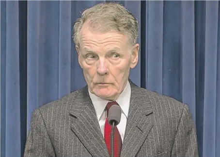  ?? | SCREEN IMAGE ?? Illinois House Speaker Michael Madigan said Tuesday he’sworking “toward a change in culture around the Capitol building.”