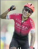  ?? FOTO: AP ?? Nairo Quintana se llevó la etapa final