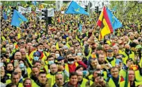  ?? ?? File photo of a massive truck drivers’ protest against the increasing prices of fuel in Madrid, Spain