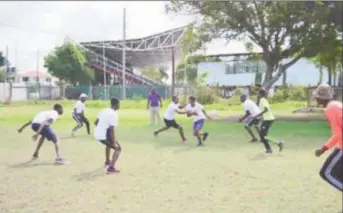  ??  ?? Action during yesterday’s Rugby Festival at the National Park.